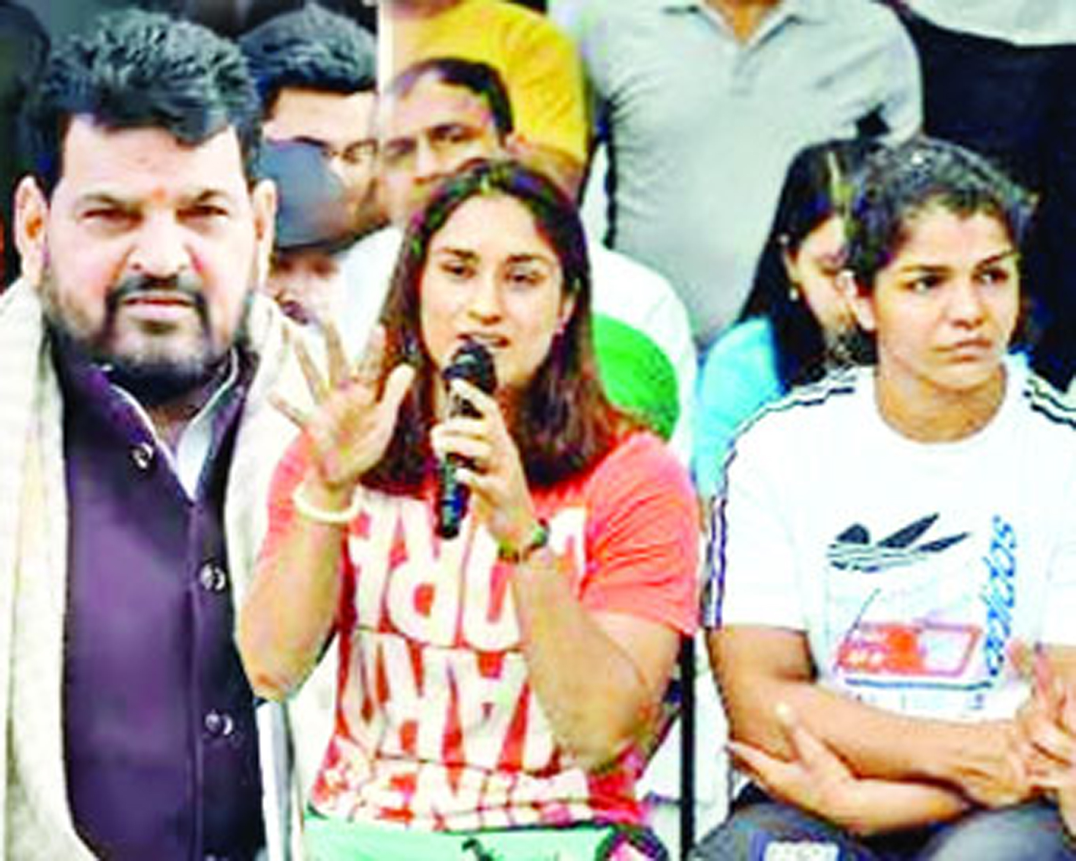 Protest at Jantar Mantar demanding the arrest of Wrestling Federation President Brij Bhushan Sharan Singh